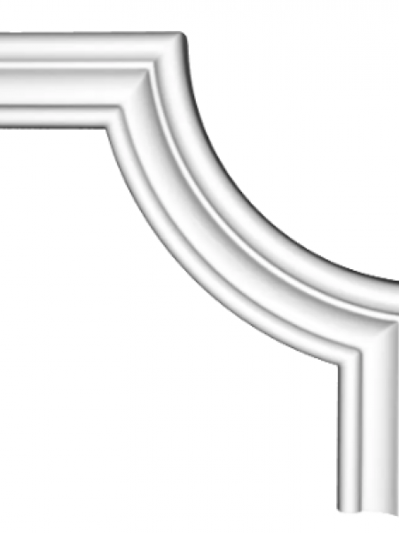 Coltar decorativ din poliuretan CR863B - 18x18x1.5 cm