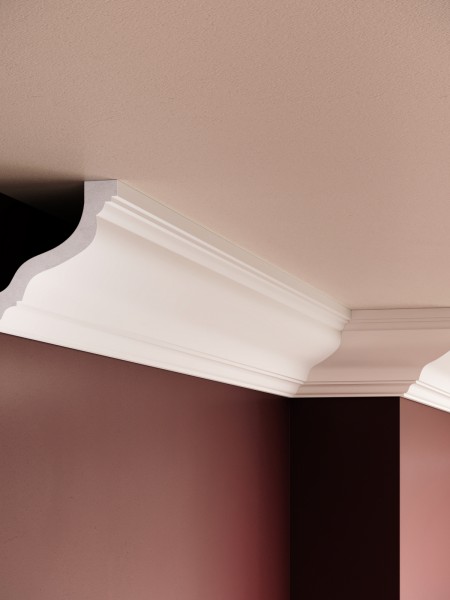 Cornisa decorativa din polimer rigid C10 - 7.8x7.8x200 cm
