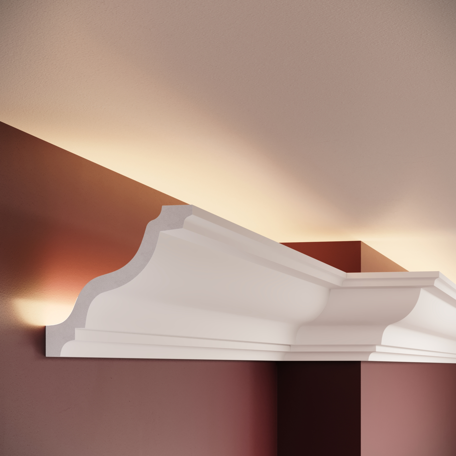 Cornisa decorativa din polimer rigid C11 - 10.8x11.2x200 cm