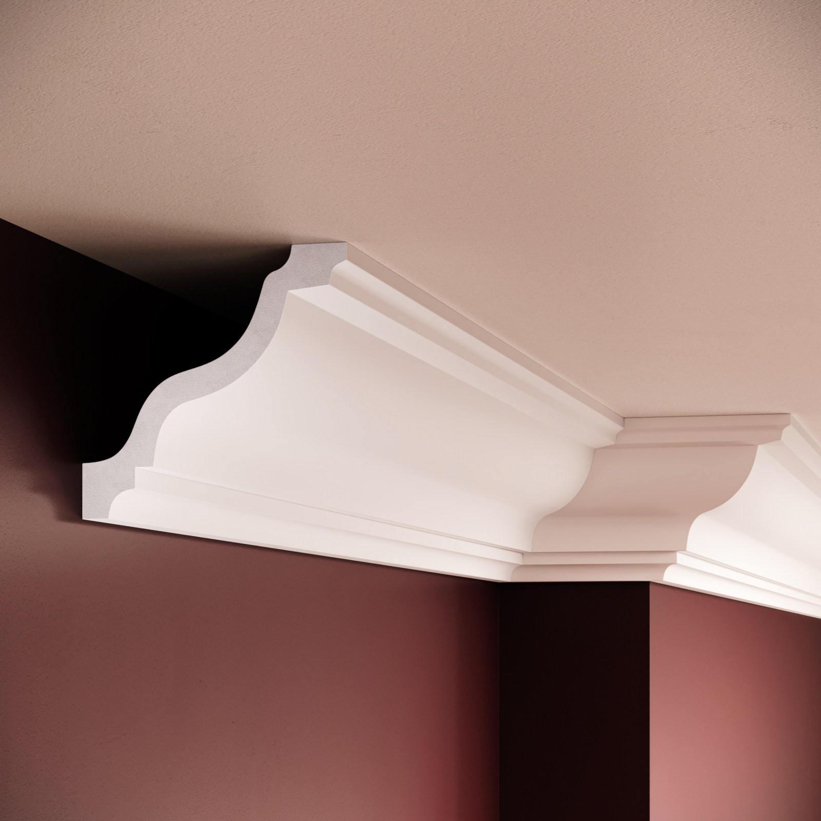 Cornisa decorativa din polimer rigid C11 - 10.8x11.2x200 cm