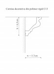 Cornisa decorativa din polimer rigid C13 - 6.5x5.7x200 cm