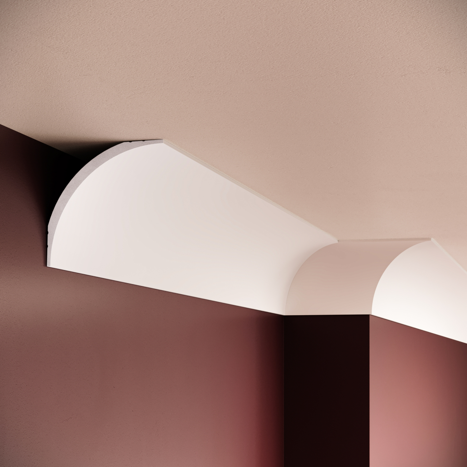 Cornisa decorativa din polimer rigid C16 - 8.7x8.7x200 cm