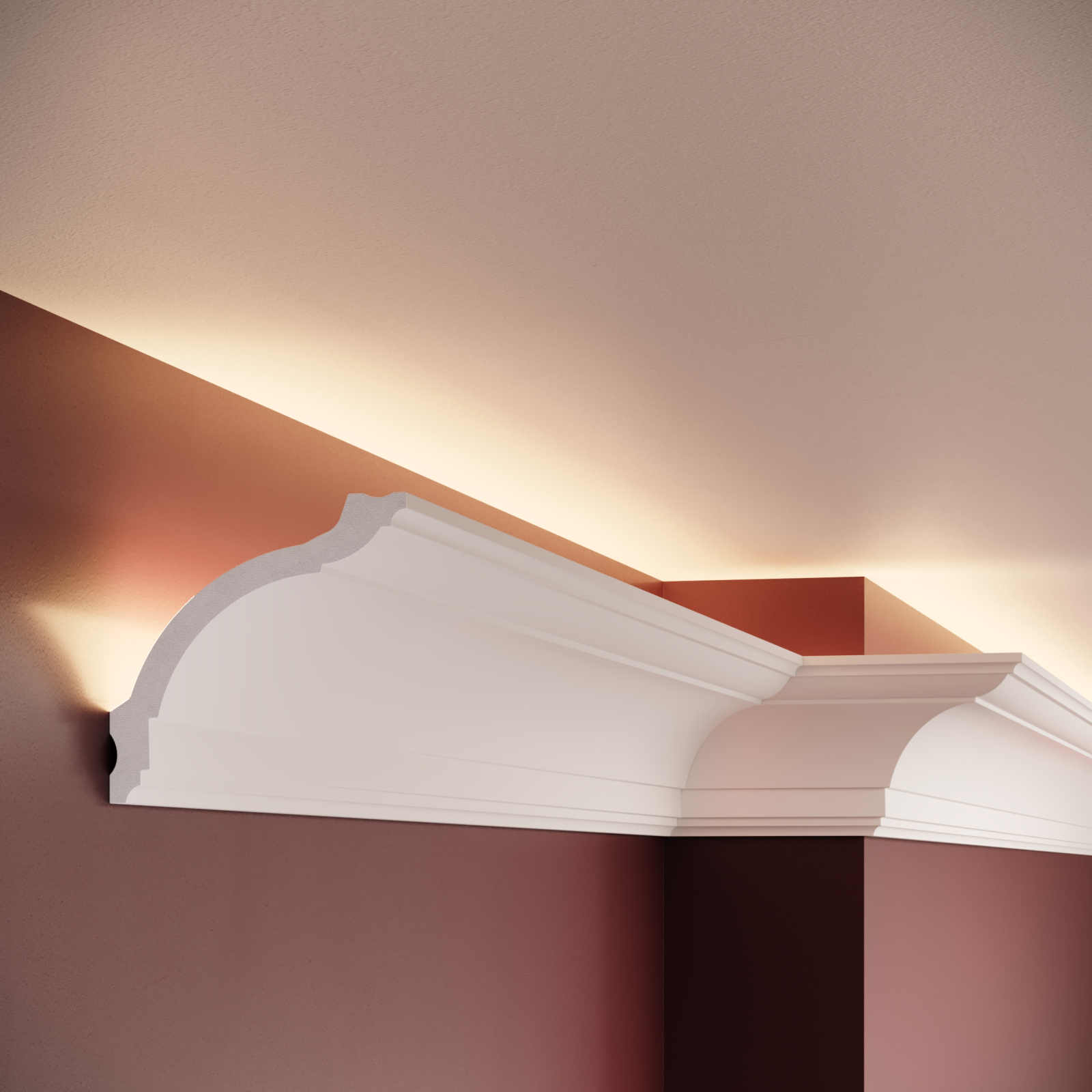 Cornisa decorativa din polimer rigid C17 - 9.3x9.5x200 cm