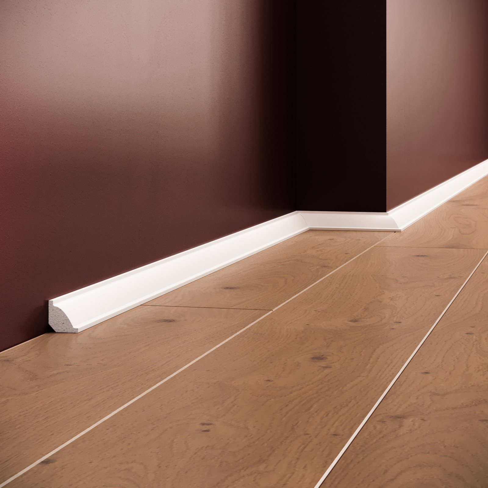 Cornisa decorativa din polimer rigid C2 - 2.2x2.2x200 cm