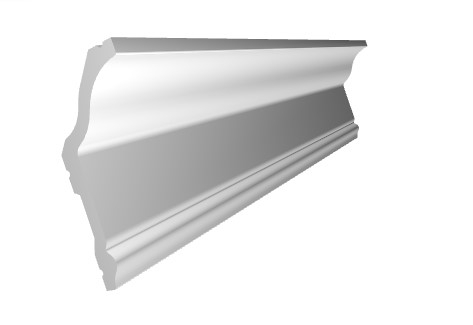 Cornisa decorativa din polimer rigid C23 - 5.7x2.9x200 cm