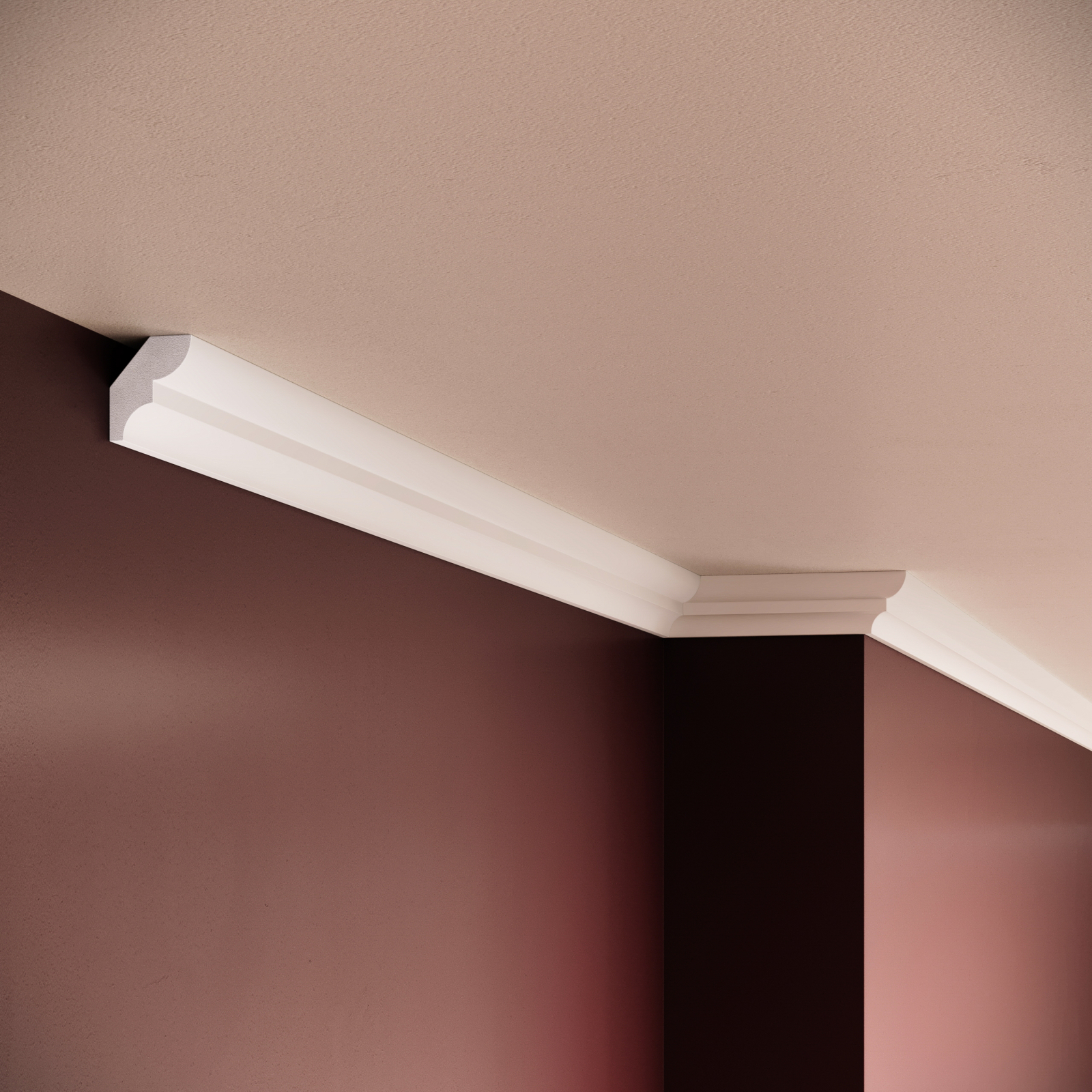 Cornisa decorativa din polimer rigid C3 - 2.8x2.8x200 cm