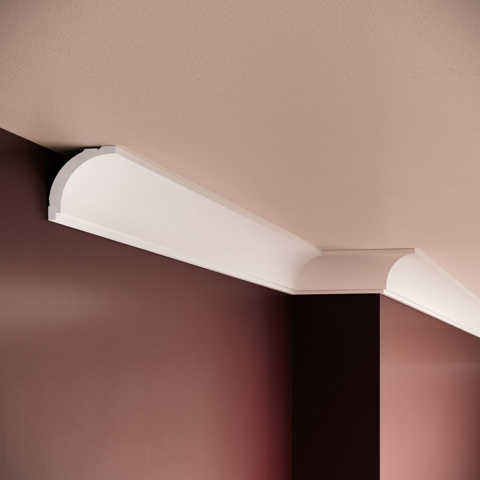 Cornisa decorativa din polimer rigid C4 - 5x5x200 cm