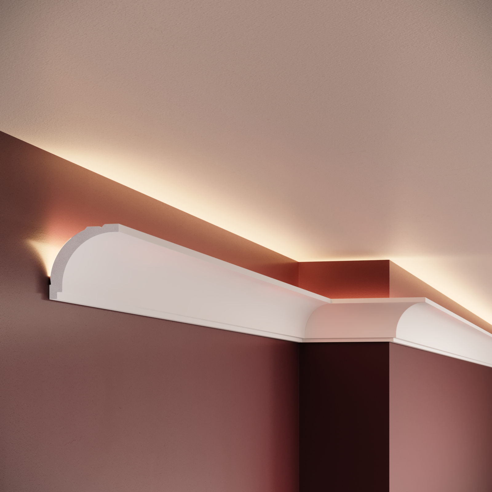 Cornisa decorativa din polimer rigid C4 - 5x5x200 cm