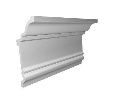 Cornisa decorativa din poliuretan flexibil C19F - 9.7x4.8x200 cm