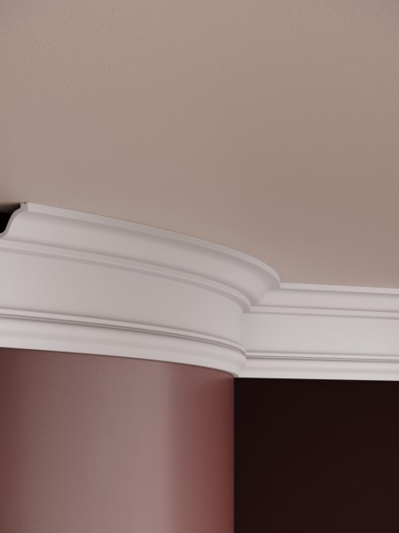 Cornisa decorativa din poliuretan flexibil C19F - 9.7x4.8x200 cm