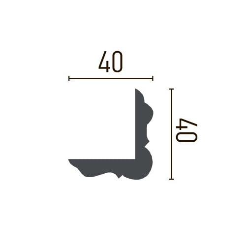 Cornisa decorativa din poliuretan P817 - 4x4x200 cm