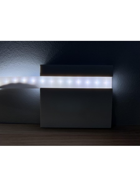 Difuzor de lumina LED din PVC, alb, 2.2x100 cm