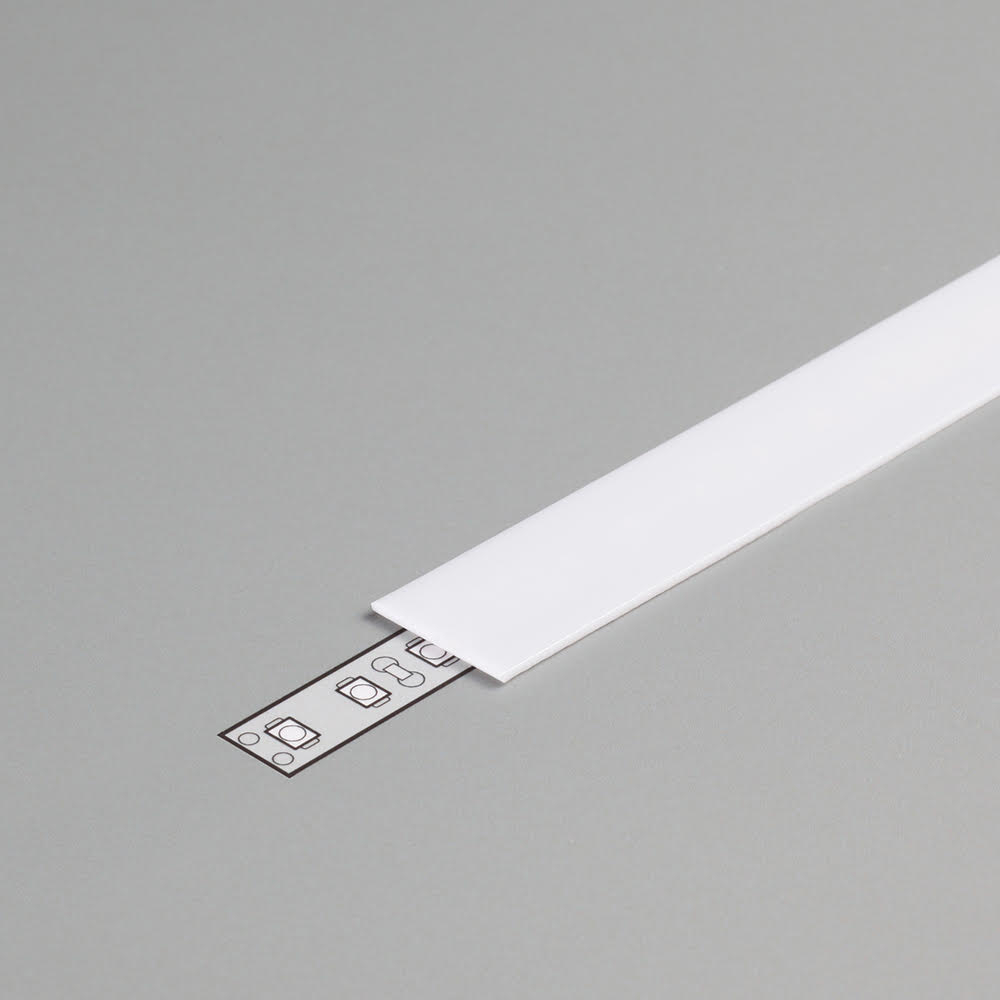 Difuzor de lumina LED din PVC, alb, 2.2x100 cm