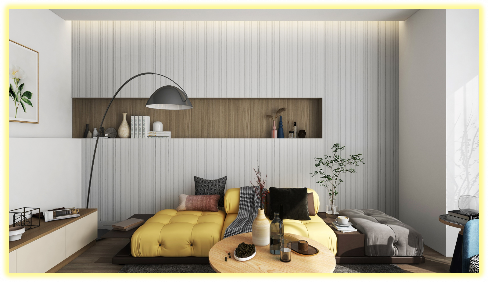 Panou decorativ 3D din polimer rigid, model Riflaj WP4 NEW - 13x1.2x270 cm