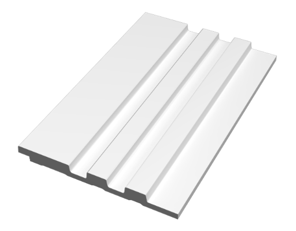 Panou decorativ 3D din polimer rigid, model Riflaj WP4 NEW - 13x1.2x270 cm