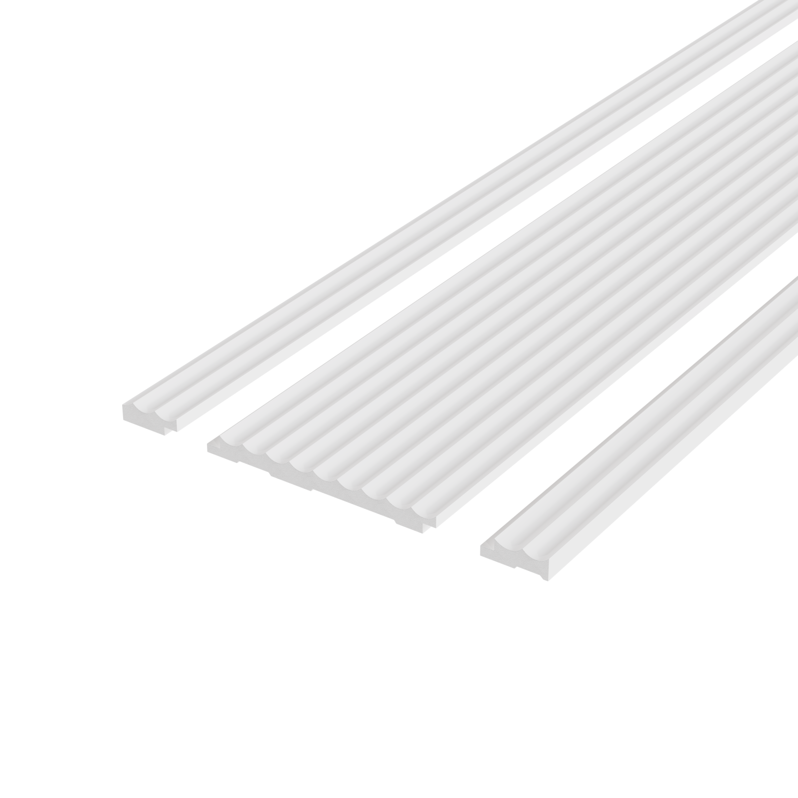 Panou riflaj decorativ 3D din polimer rigid, model Dune - 13x1.2x250 cm