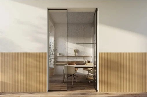 Panou riflaj decorativ 3D din polimer rigid, model Moon - 12.2x1.2x250 cm