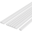 Panou riflaj decorativ 3D din polimer rigid, model Moon - 12.2x1.2x270 cm