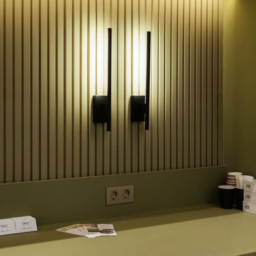 Panou riflaj decorativ 3D din polimer rigid, model Steps - 12x2.1x290 cm