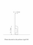 Plinta decorativa din polimer rigid S1 - 5x1.5x200 cm