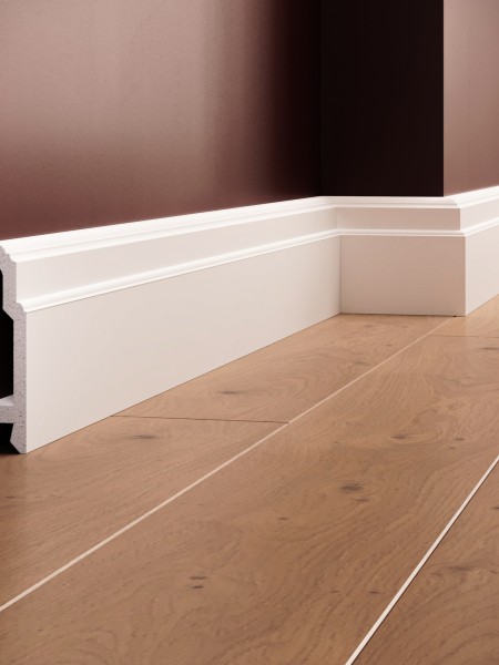 Plinta decorativa din polimer rigid S10 - 10.5x2.3x200 cm