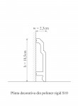 Plinta decorativa din polimer rigid S10 - 10.5x2.3x200 cm