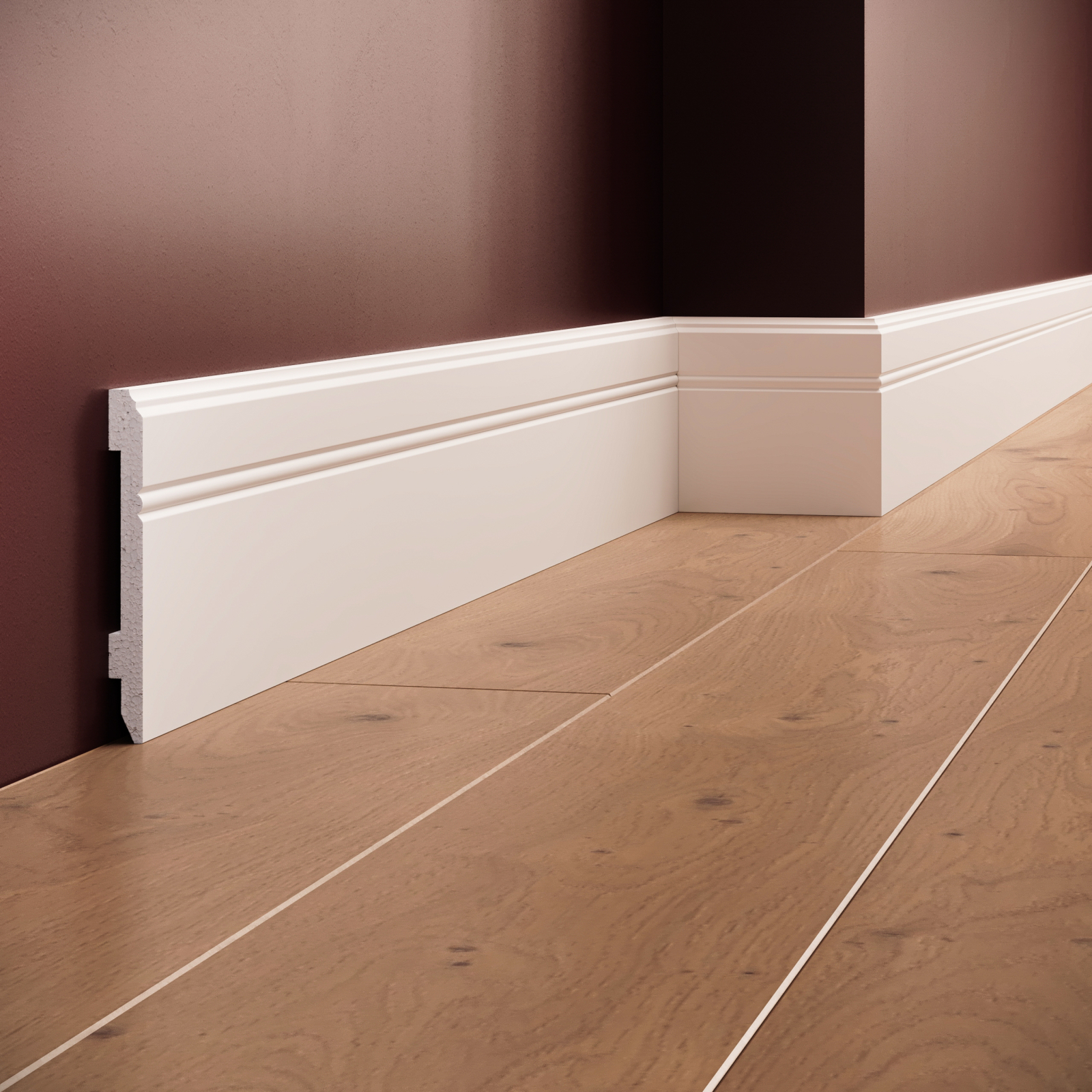 Plinta decorativa din polimer rigid S11 - 10.8x1.1x200 cm