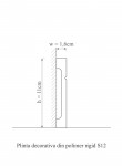 Plinta decorativa din polimer rigid S12 - 11x1.6x200 cm