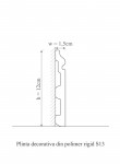 Plinta decorativa din polimer rigid S13 - 12x1.5x200 cm