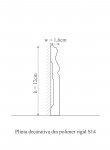Plinta decorativa din polimer rigid S14 - 12x1.6x200 cm