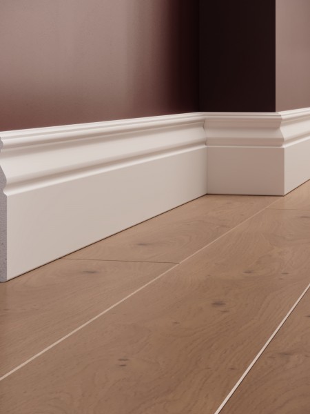 Plinta decorativa din polimer rigid S14 - 12x1.6x200 cm