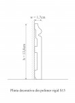 Plinta decorativa din polimer rigid S15 - 13.8x1.7x200 cm