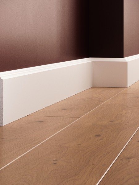 Plinta decorativa din polimer rigid S18 - 9.5x1.4x200 cm