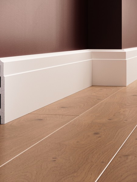 Plinta decorativa din polimer rigid S22 - 12x1.8x200 cm