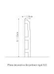 Plinta decorativa din polimer rigid S22 - 12x1.8x200 cm