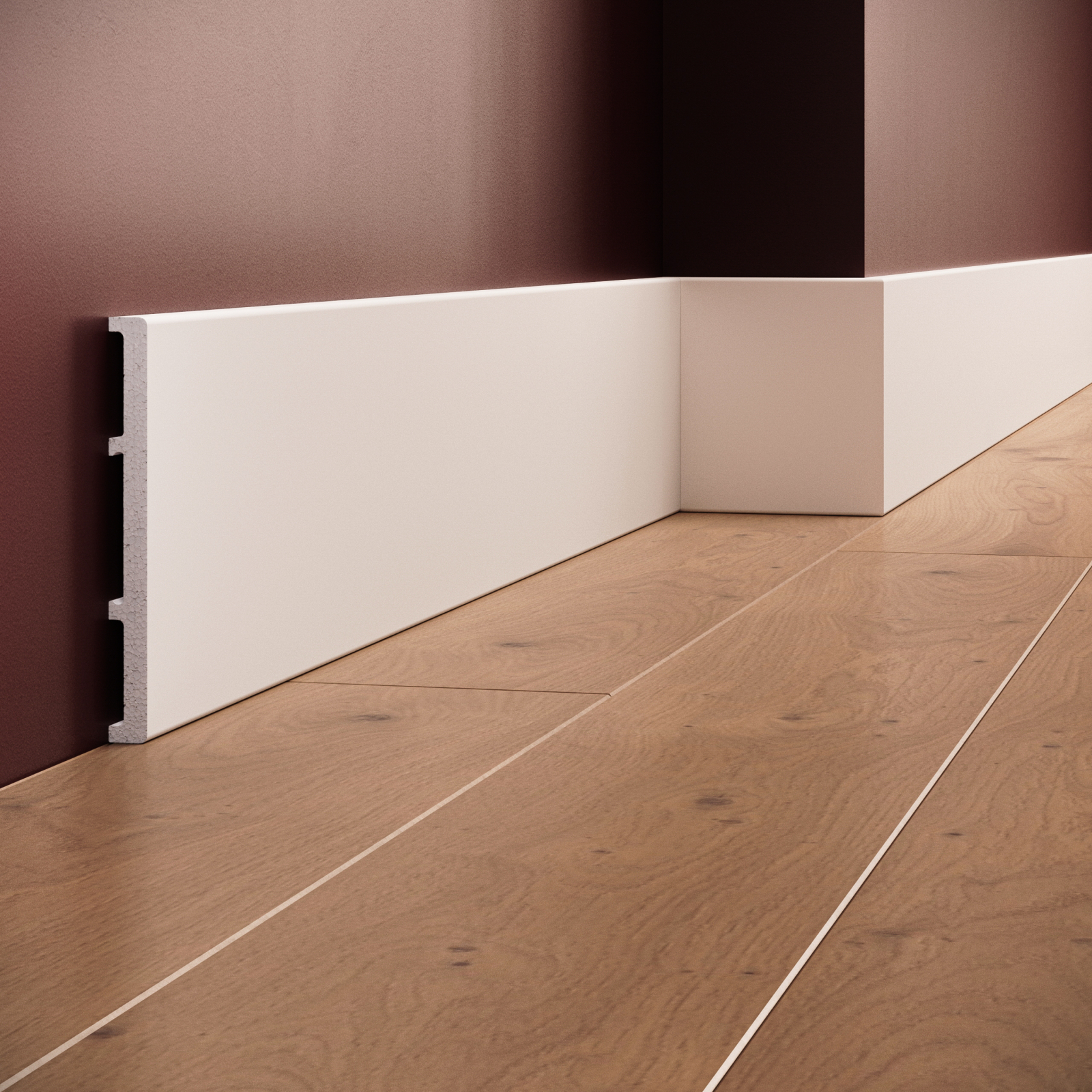 Plinta decorativa din polimer rigid S23 - 13x1.2x200 cm