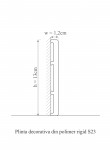 Plinta decorativa din polimer rigid S23 - 13x1.2x200 cm