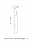 Plinta decorativa din polimer rigid S24 - 14.8x1.4x200 cm