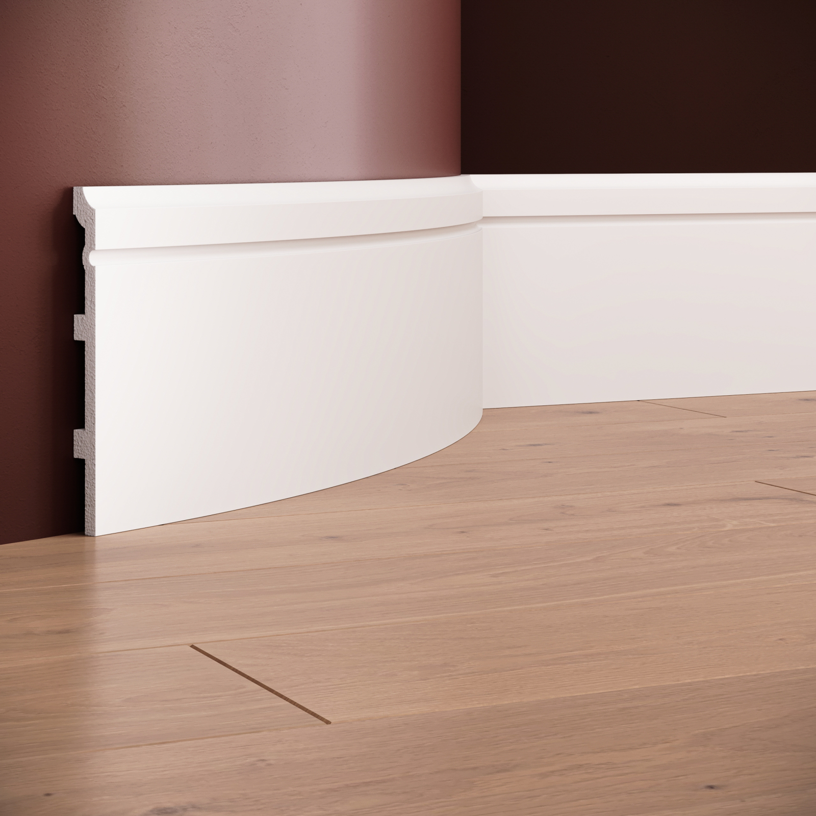 Plinta decorativa din polimer rigid S25 - 16x1.5x200 cm