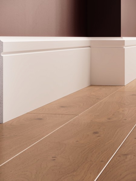 Plinta decorativa din polimer rigid S25 - 16x1.5x200 cm