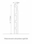 Plinta decorativa din polimer rigid S26 - 17.5x1.8x200 cm