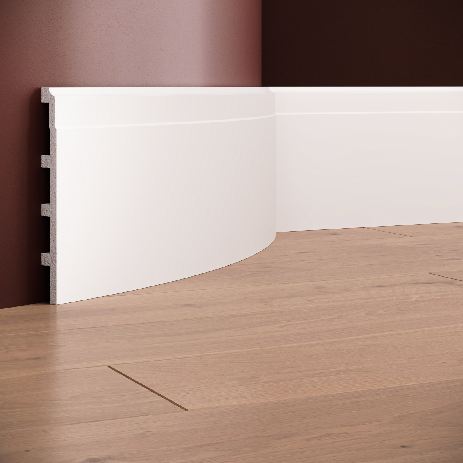 Plinta decorativa din polimer rigid S26 - 17.5x1.8x200 cm