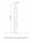 Plinta decorativa din polimer rigid S27 - 20x1.8x200 cm