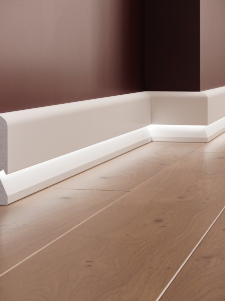 Plinta decorativa din polimer rigid S28 - 10x1.8x240 cm