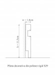 Plinta decorativa din polimer rigid S29 - 11.5x1.8x240 cm