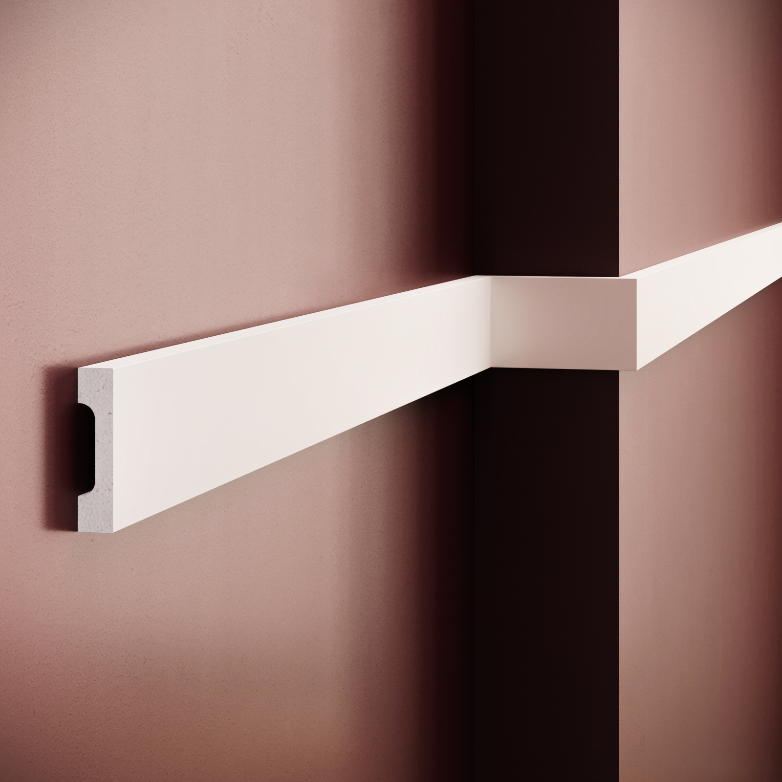 Plinta decorativa din polimer rigid S3 - 7x1.6x200 cm