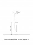 Plinta decorativa din polimer rigid S3 - 7x1.6x200 cm