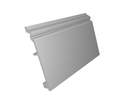 Plinta decorativa din polimer rigid S34 - 9.9x1.5x200 cm