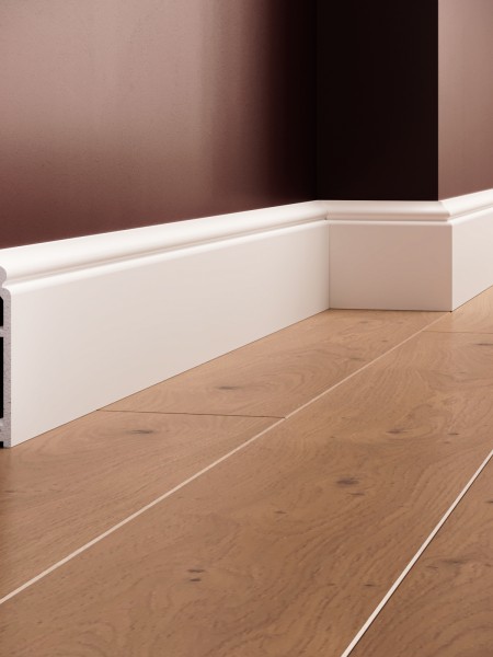 Plinta decorativa din polimer rigid S34 - 9.9x1.5x200 cm