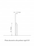 Plinta decorativa din polimer rigid S35 - 8x1.1x200 cm